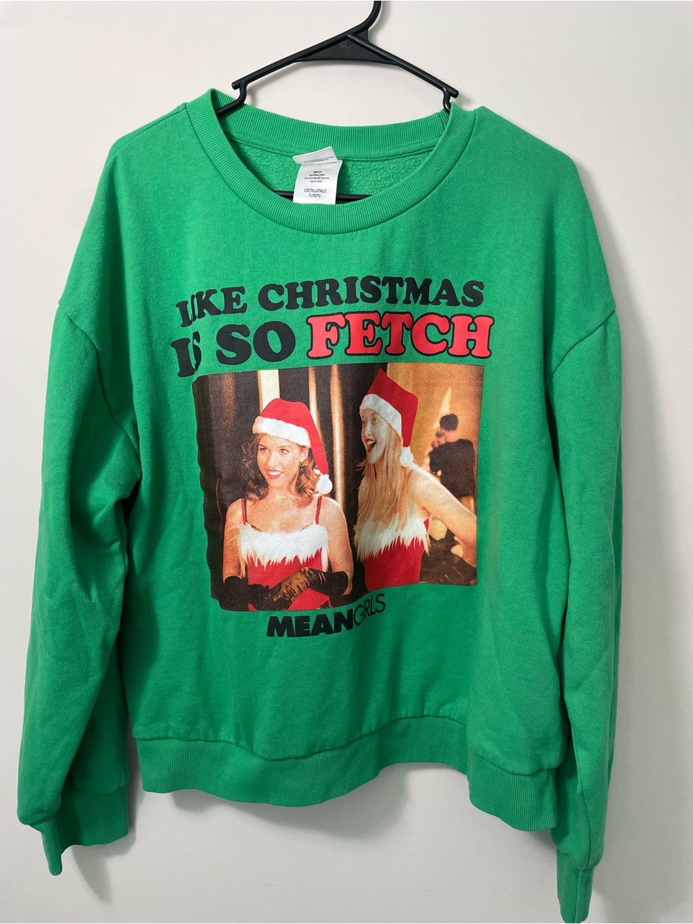Mean Girls Green 'So Fetch' Christmas Sweatshirt— Women’s XL